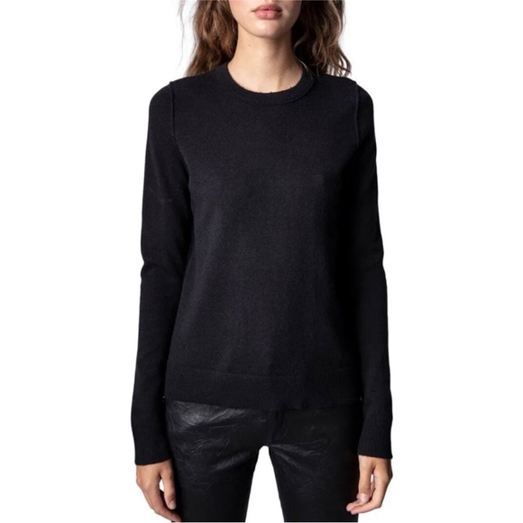 Zadig and Voltaire 100% merino wool cashmere skull lightweight sweater NWT - Picture 3 of 8